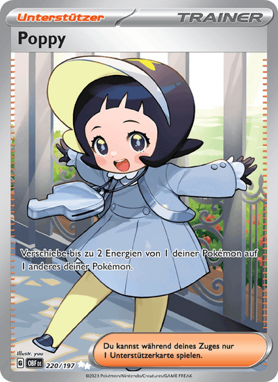 Poppy 220/197 Obsidianflammen Pokémon Karte