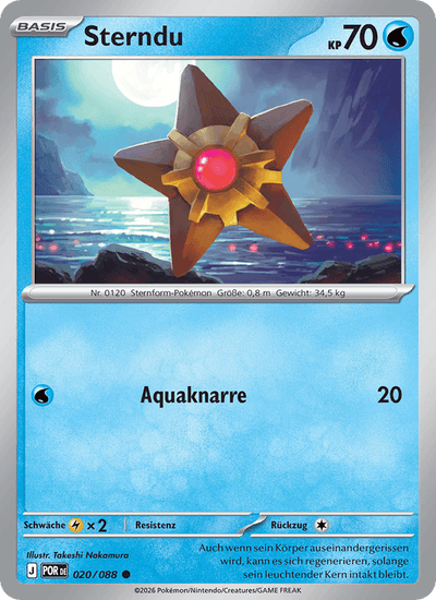 Sterndu 020/088 Optimale Ordnung Pokémon Karte