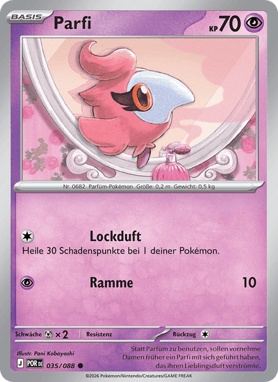 Parfi 035/088 Optimale Ordnung Pokémon Karte