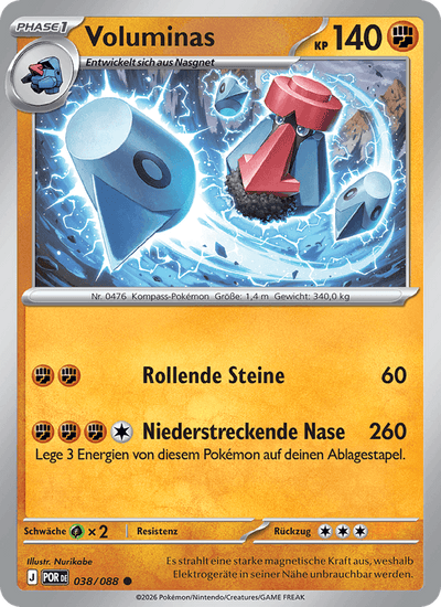 Voluminas 038/088 Optimale Ordnung Pokémon Karte