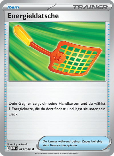 Energieklatsche 073/088 Optimale Ordnung Pokémon Karte