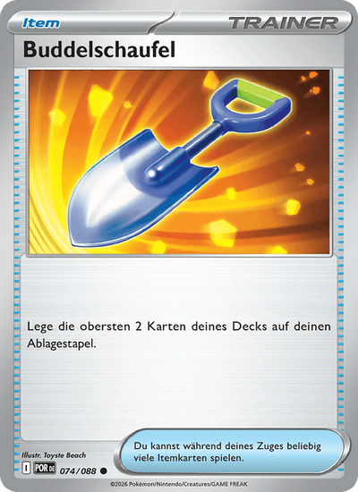 Buddelschaufel 074/088 Optimale Ordnung Pokémon Karte