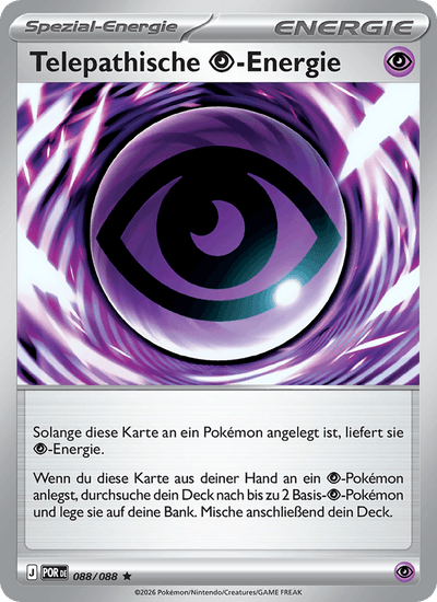 Telepathische Psychic-Energie 088/088 Optimale Ordnung Pokémon Karte