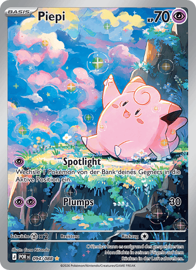 Piepi 094/088 Optimale Ordnung Pokémon Karte