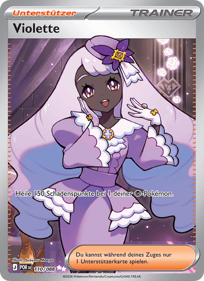Violette 110/088 Optimale Ordnung Pokémon Karte