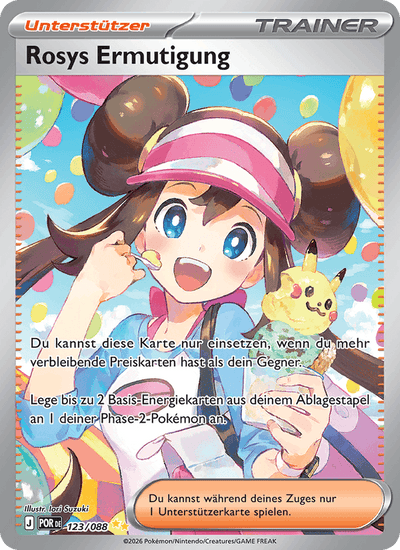 Rosys Ermutigung 123/088 Optimale Ordnung Pokémon Karte