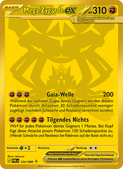 Mega-Zygarde-ex 124/088 Optimale Ordnung Pokémon Karte