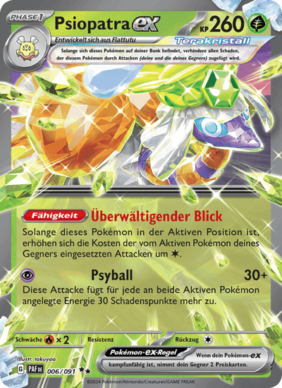 Psiopatra-ex 006/091 Paldeas Schicksale Pokémon Karte