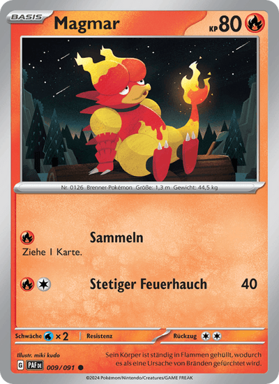 Magmar 009/091 Paldeas Schicksale Pokémon Karte