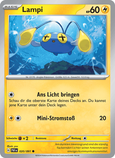 Lampi 020/091 Paldeas Schicksale Pokémon Karte
