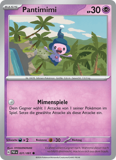 Pantimimi 031/091 Paldeas Schicksale Pokémon Karte