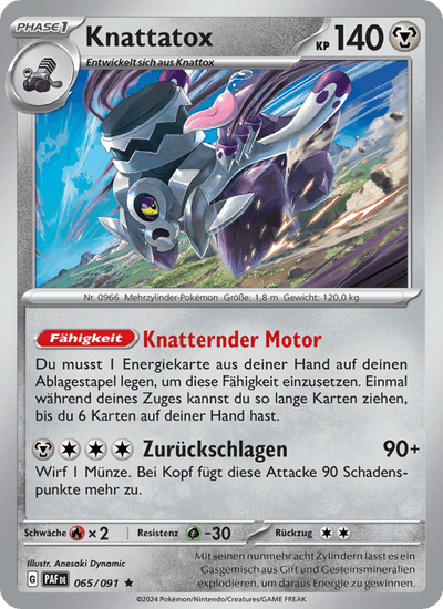 Knattatox 065/091 Paldeas Schicksale Pokémon Karte