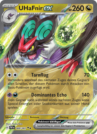 UHaFnir-ex 069/091 Paldeas Schicksale Pokémon Karte
