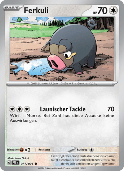 Ferkuli 071/091 Paldeas Schicksale Pokémon Karte