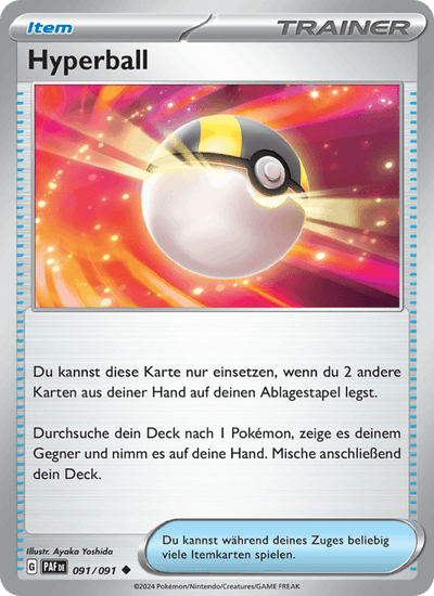 Hyperball 091/091 Paldeas Schicksale Pokémon Karte