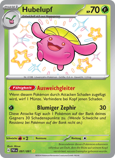 Hubelupf 097/091 Paldeas Schicksale Pokémon Karte