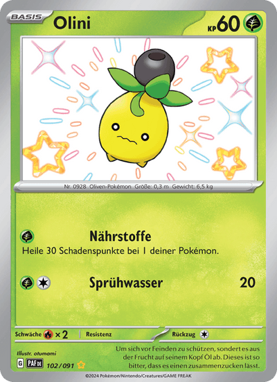 Olini 102/091 Paldeas Schicksale Pokémon Karte