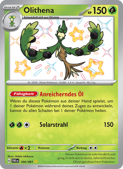 Olithena 104/091 Paldeas Schicksale Pokémon Karte