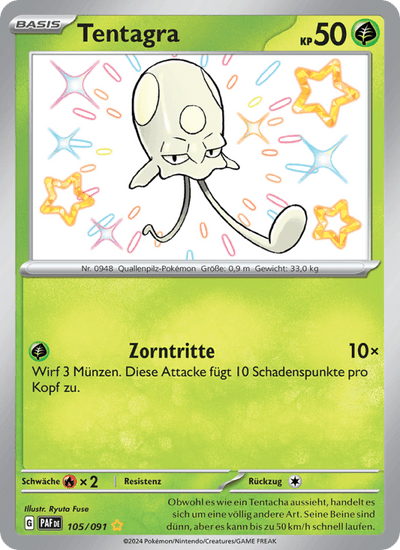 Tentagra 105/091 Paldeas Schicksale Pokémon Karte
