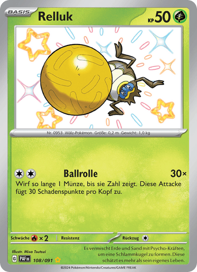 Relluk 108/091 Paldeas Schicksale Pokémon Karte