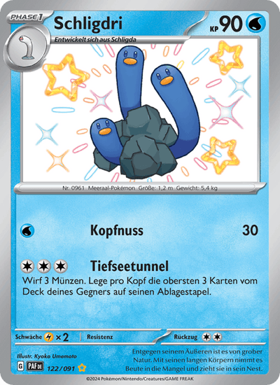 Schligdri 122/091 Paldeas Schicksale Pokémon Karte