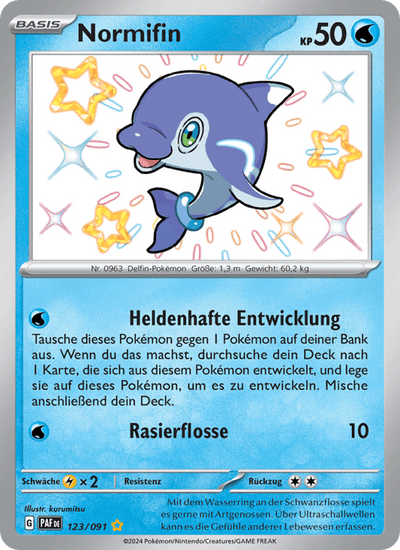 Normifin 123/091 Paldeas Schicksale Pokémon Karte