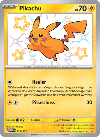 Pikachu 131/091 Paldeas Schicksale Pokémon Karte