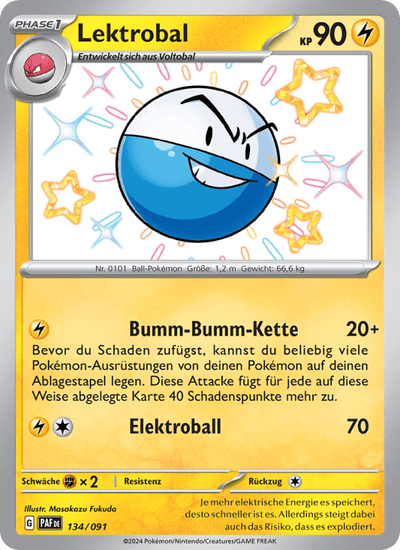 Lektrobal 134/091 Paldeas Schicksale Pokémon Karte