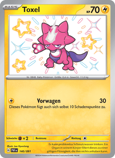 Toxel 140/091 Paldeas Schicksale Pokémon Karte
