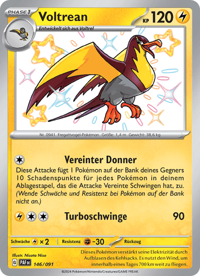 Voltrean 146/091 Paldeas Schicksale Pokémon Karte