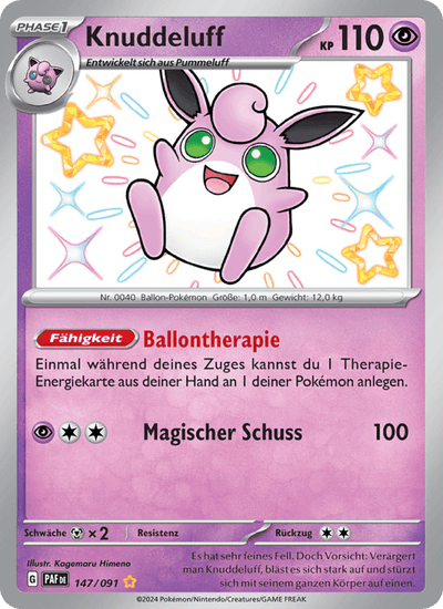 Knuddeluff 147/091 Paldeas Schicksale Pokémon Karte