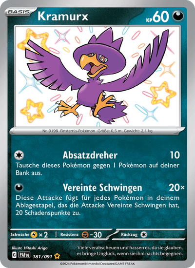 Kramurx 181/091 Paldeas Schicksale Pokémon Karte