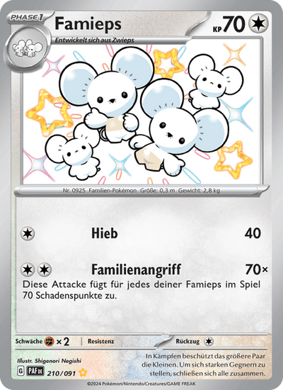 Famieps 210/091 Paldeas Schicksale Pokémon Karte