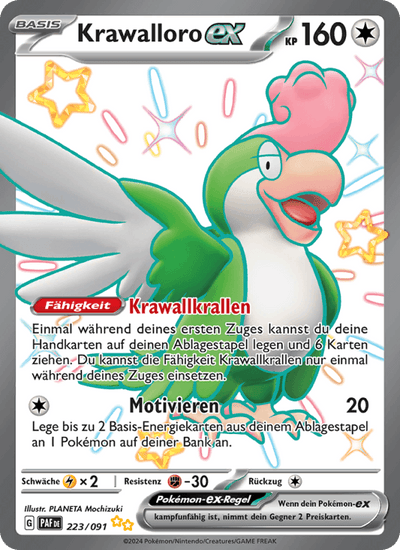 Krawalloro-ex 223/091 Paldeas Schicksale Pokémon Karte