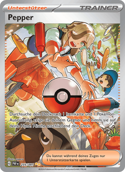 Pepper 235/091 Paldeas Schicksale Pokémon Karte