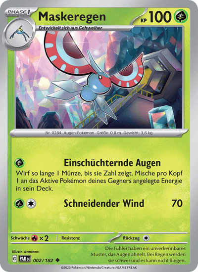 Maskeregen 002/182 Paradoxrift Pokémon Karte
