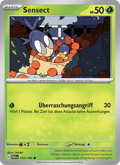 Sensect 010/182 Paradoxrift Pokémon Karte