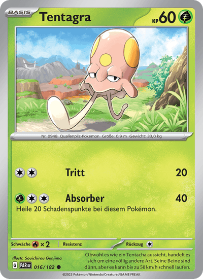 Tentagra 016/182 Paradoxrift Pokémon Karte