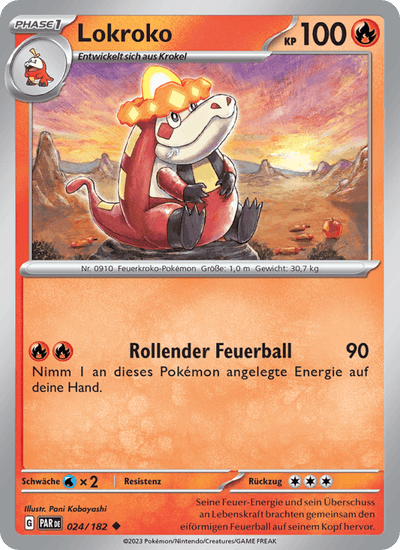 Lokroko 024/182 Paradoxrift Pokémon Karte