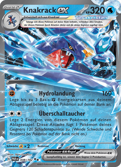 Knakrack-ex 038/182 Paradoxrift Pokémon Karte