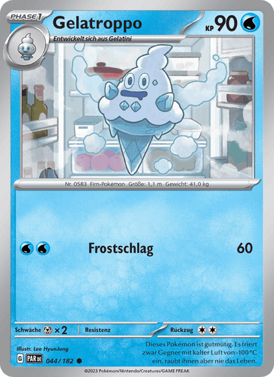 Gelatroppo 044/182 Paradoxrift Pokémon Karte