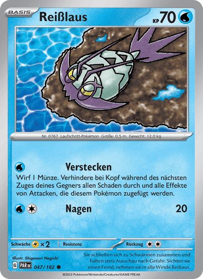 Reißlaus 047/182 Paradoxrift Pokémon Karte