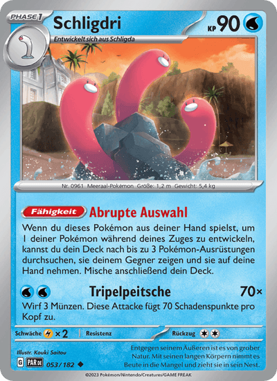 Schligdri 053/182 Paradoxrift Pokémon Karte