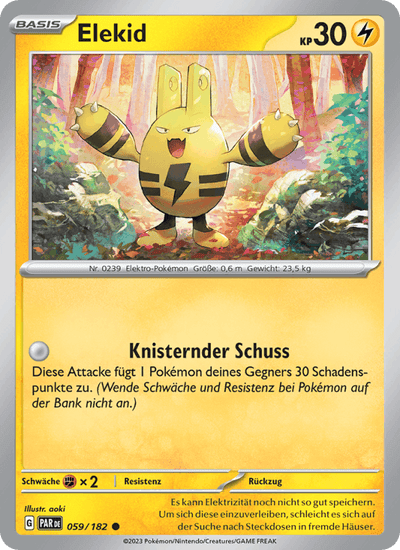Elekid 059/182 Paradoxrift Pokémon Karte