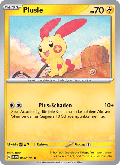 Plusle 060/182 Paradoxrift Pokémon Karte