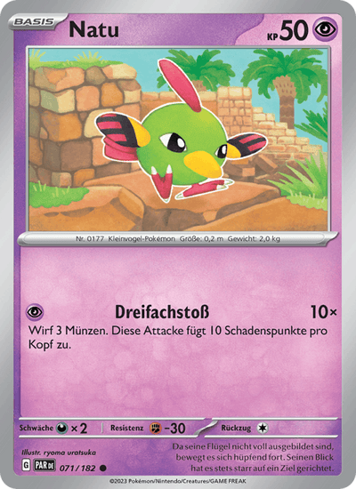 Natu 071/182 Paradoxrift Pokémon Karte