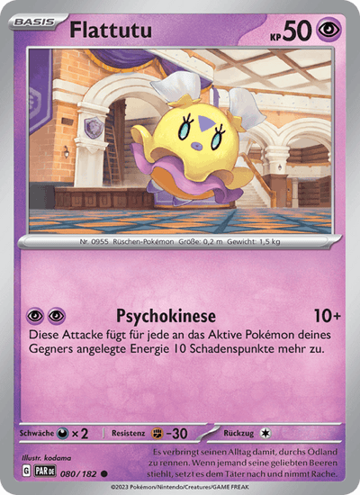 Flattutu 080/182 Paradoxrift Pokémon Karte