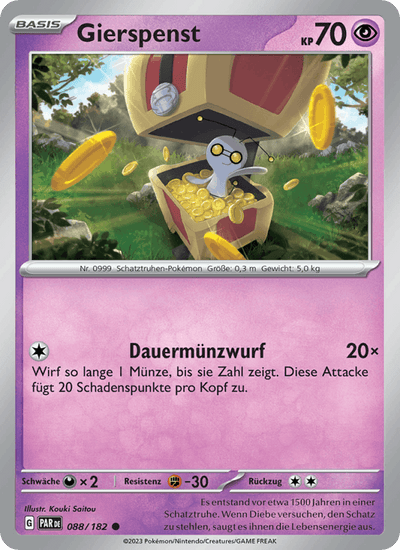 Gierspenst 088/182 Paradoxrift Pokémon Karte