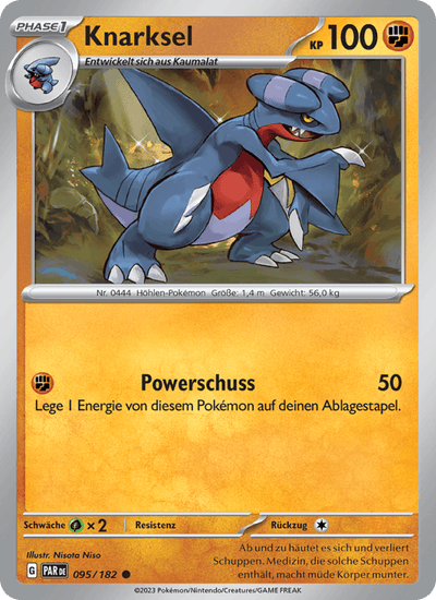 Knarksel 095/182 Paradoxrift Pokémon Karte