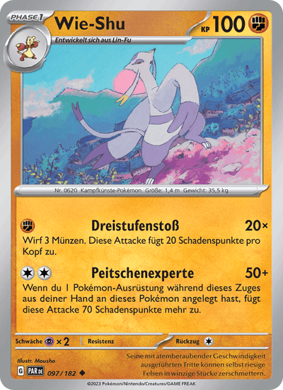 Wie-Shu 097/182 Paradoxrift Pokémon Karte